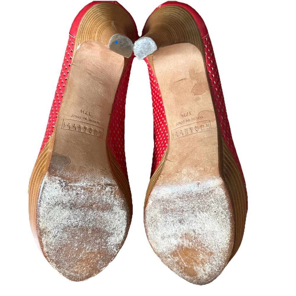 Fratelli Rosetti Red Heels Made In Italy Size 37.5/7.5 US - Picture 6 of 6